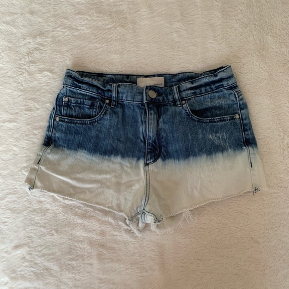 Half Bleached Denim Shorts - Picture 1 of 3